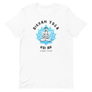 Bikram Yoga Hoi An – Blue Lotus Unisex White t-shirt