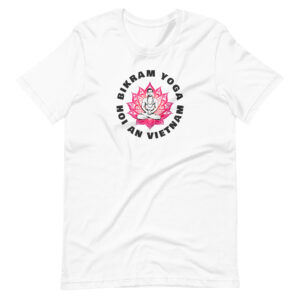 Bikram Yoga Hoi An – Red Lotus Unisex White t-shirt