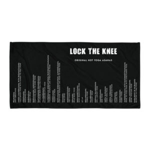 Lock The Knee Asanas Black Towel