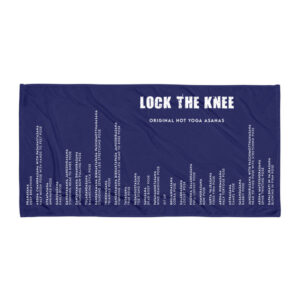 Lock The Knee Asanas Blue Towel