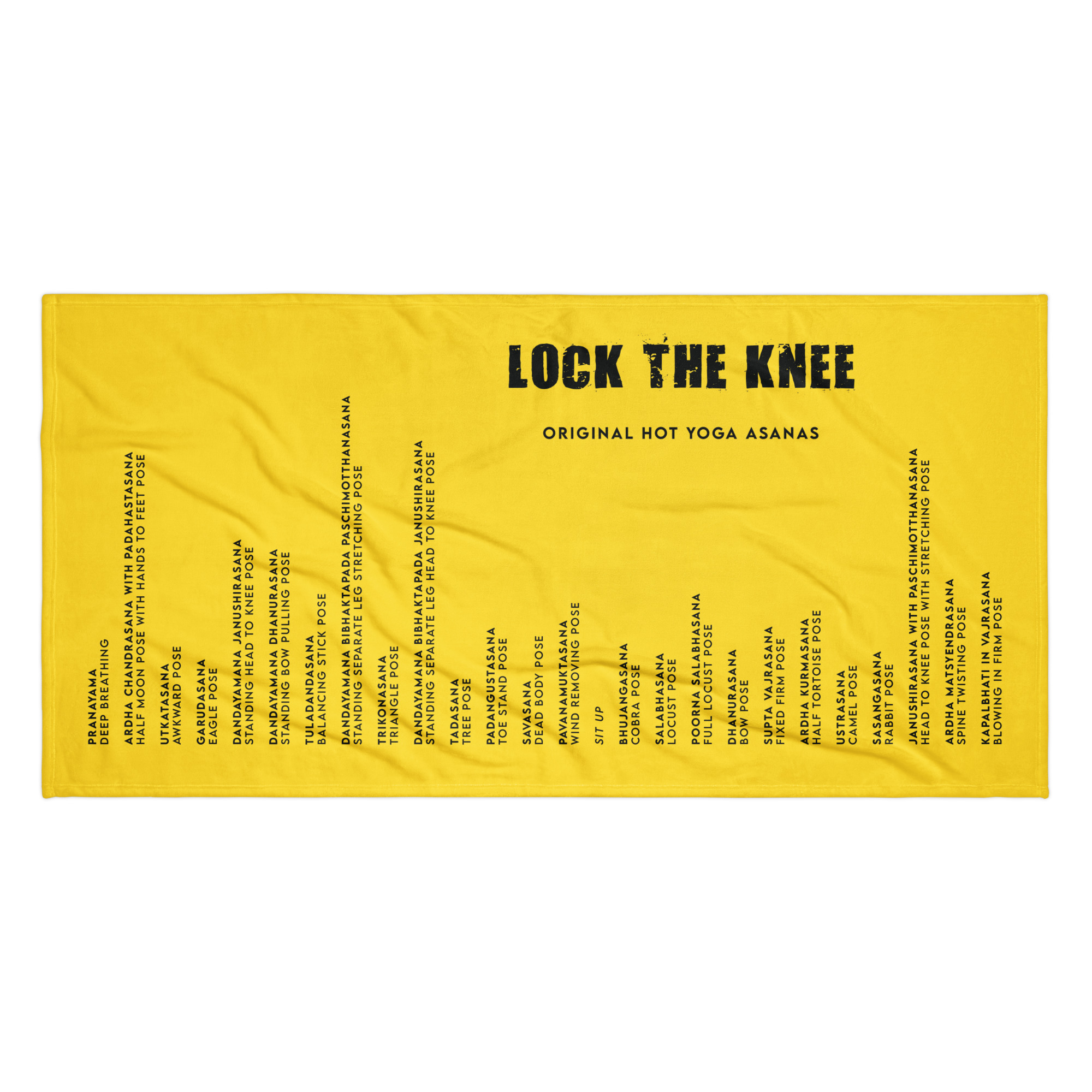 Original Hot Yoga Asanas Yellow Towel