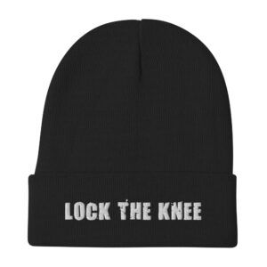 Lock The Knee Black Beanie