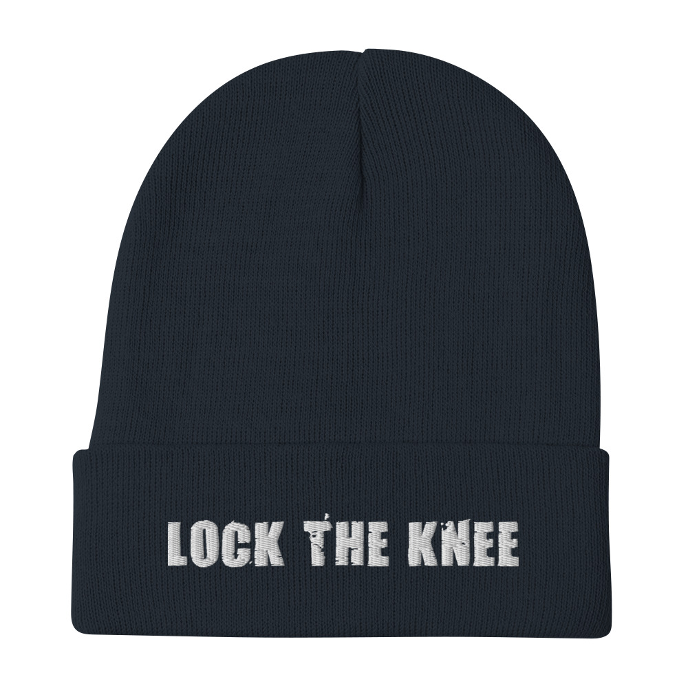 Lock The Knee Black Beanie - Image 2