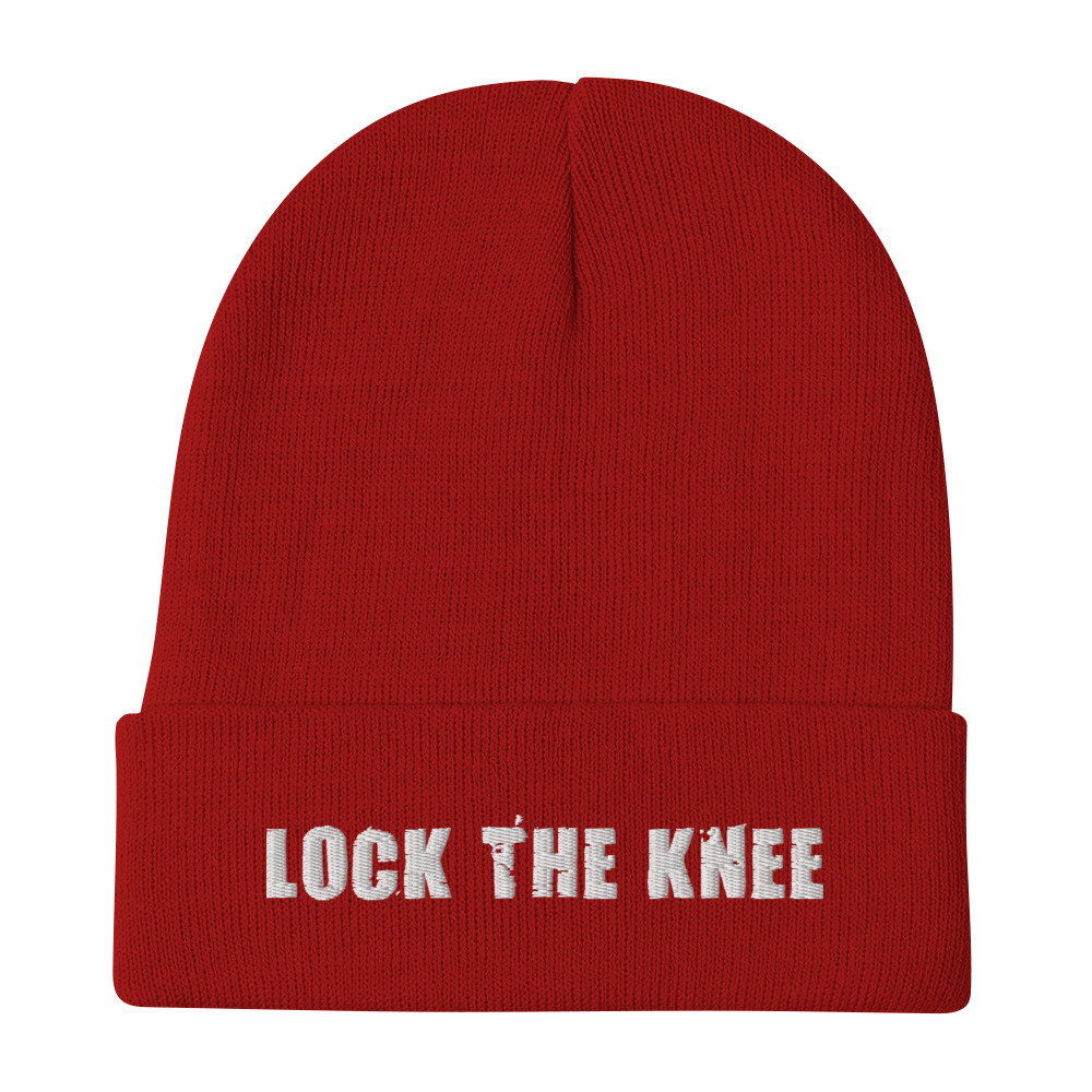 Lock The Knee Black Beanie - Image 3